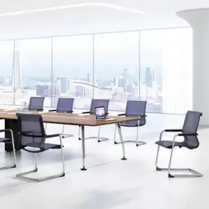 2024 Hot Phong cách hiện đại phong cách cố định tay vịn ghế văn phòng máy tính văn phòng sợi thủy tinh Sunburst trở lại khung phòng hội nghị ghế