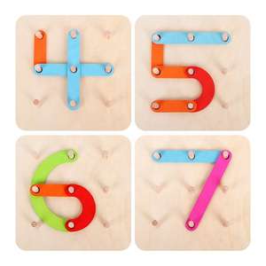 <span class=keywords><strong>Montessori</strong></span> — Puzzle en bois multifonctionnel, jouets éducatifs, bien pour le développement des yeux des mains, vente en gros, - Product Image 3