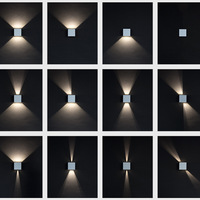 Applique murale LED à angle réglable étanche Offre Spéciale Cube carré extérieur haut et bas appliques murales LED modernes