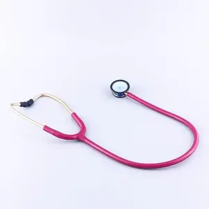 High Quality Medical Professional Rose Color Gold Nurse Stethoscope Deluxe Dual-Head Stainless Steel Stethoscope