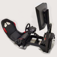 Cockpit de course de simulateur pliable et réglable avec siège à vendre prix bon marché pour PS4 PS5 Xbox Logitech G29