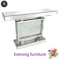 Nouvelle conception Table console rectangulaire haut de gamme avec diamants écrasés et miroir
