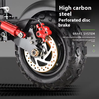 Patinete Eléctrico Plegable de 1200W con Batería de Litio de 18Ah para Neumáticos Todoterreno de 11 Pulgadas, Resistente al Agua, Carga Máxima de 150 kg, Control por Aplicación, Aleación de Aluminio