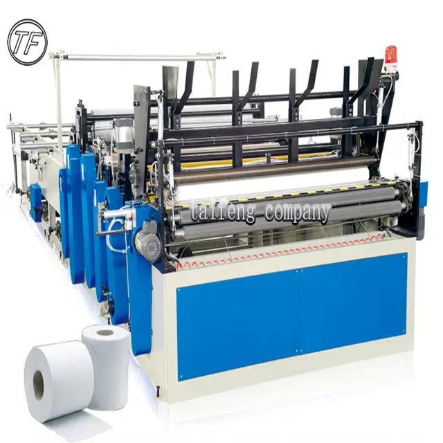 Taifeng मशीन की आपूर्ति 2 प्लाई शौचालय टिशू पेपर रोल बनाने की मशीन