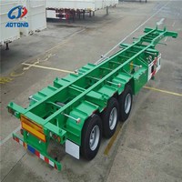 Meilleur prix en Chine, semi-remorque squelette à 2 essieux, 24 tonnes, 20 pieds, châssis de semi-remorque à conteneurs squelettiques, châssis de semi-remorque de 20 pieds à vendre