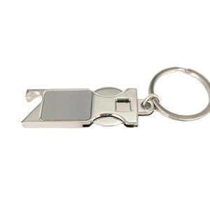 Số lượng lớn kim loại chủ thẻ Keychain trống <span class=keywords><strong>Token</strong></span> Euro mua sắm Xe đẩy móc chìa khóa vòng nổi đồng xu chủ Keychain cho khắc - Product Image 1