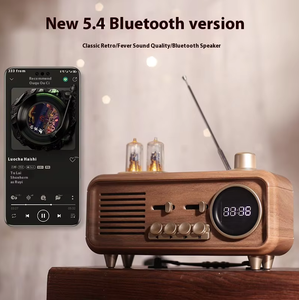 Vofull Rétro Réveil en Bois <span class=keywords><strong>Radio</strong></span> Haut-Parleur Rechargeable 1500mhA Batterie AS32 TWS <span class=keywords><strong>Radio</strong></span> Portable TF Meilleur <span class=keywords><strong>Radio</strong></span> Rétro Vintage - Product Image 5