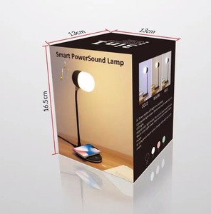 Altavoz Bluetooth Inalámbrico con Carga de 15W, Lámpara LED 3 en 1 con Protección Ocular Táctil, Luz de Noche Estéreo, Subwoofer - Product Image 1