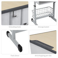 Meubles de classe pour élèves du primaire, table et chaise ergonomiques réglables en hauteur pour l'apprentissage des enfants, en vente