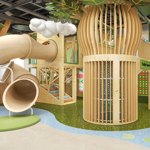 Custom Children <b>Wooden</b> <b>Slide</b> <b>Indoor</b> Playground Equipment for Play Cafe Kids Role Play Design & Solution - Product Image 3