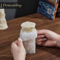 Silikon Kerzen formen Set, 3D Barock unregelmäßig geformte Formen Silikon, europäische Zylinder DIY Harz Wachs Formen