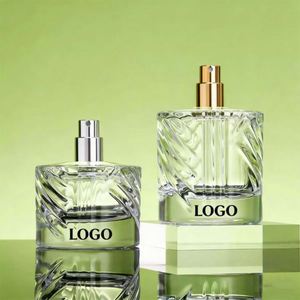 Wholesale New Design High Quality Crystal Glass <b>Perfume</b> Bottles 50ml 100ml Empty with Swirl Texture & Spray <b>Atomizer</b> - Product Image 1