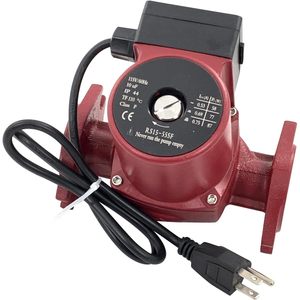 Pompe de circulation 1 pouce à bride 0,5 CV 115 V 60 Hz 3 vitesses en acier inoxydable pour eau chaude, remplacement pour Grundfos - Product Image 1