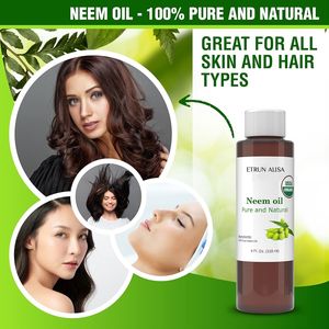 ETRUN ALISA Huile de neem naturelle pure Huile essentielle de marque privée pour cheveux et ongles-Apaise l'eczéma Soutient la croissance des cheveux pour le jardinage - Product Image 3