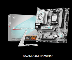 Carte mère B840M GAMING WIFI6E AM5 MATX, prise en charge DDR5, processeurs séries 7000, 8000, 9000, MSI B840M - Product Image 1