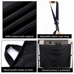 Car Sunshade Curtain Rear <b>Window</b> Blackout Breathable Privacy Partition For Truck Van SUV Outdoor Use - Product Image 4