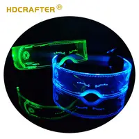 HDCRAFTER2021新しいクールなファッション主導サイバーパンクメガネカラー発光パーティークリエイティブテクノロジー未来的なLED発光メガネ