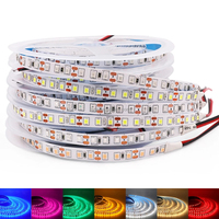 Bande lumineuse Flexible à LED, 5M, DC 12V, 24V, 2835, 60/120/240/480, chaude, naturelle, froide, blanche