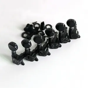 Donlis - Juego de Clavijas de Guitarra de Color Negro con Mango Ovalado MH105 <span class=keywords><strong>para</strong></span> Guitarras Eléctricas Estilo ST y TL - Product Image 1