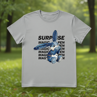Camiseta Unisex de Jersey 100% Algodón, 210 g/m², con Estampado DTF de Letras de Dibujos Animados, Informal, Transpirable y Duradera