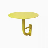 Table murale en fer au design jaune tendance pour salon de thé, café, boulangerie, pâtisserie, petite table