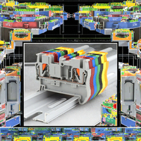 Bloc de bornes à ressort WBR PT2.5 pour rail DIN, 2,5 mm², 800 V, 2 pôles, connecteur de câblage électrique traversant 24-14 AWG