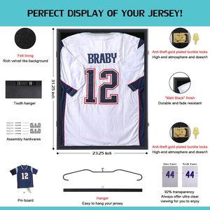 Jersey cadre vitrine ombre boîte pour Baseball basket-ball Football Hockey sport chemises uniforme 98% Protection UV <span class=keywords><strong>verre</strong></span> <span class=keywords><strong>acrylique</strong></span> - Product Image 4
