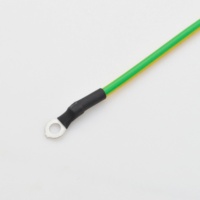 Câble de mise à la terre personnalisé en PVC, faisceau de câblage en cuivre monoconducteur avec borne annulaire, assemblage de câble de mise à la terre jaune-vert