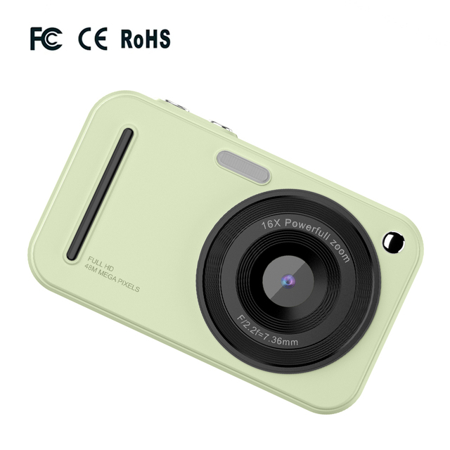 Digital Camera for Kids & Students-Retro Mini Design with MOS Sensor Filter Full HD Video 16X Optical Zoom