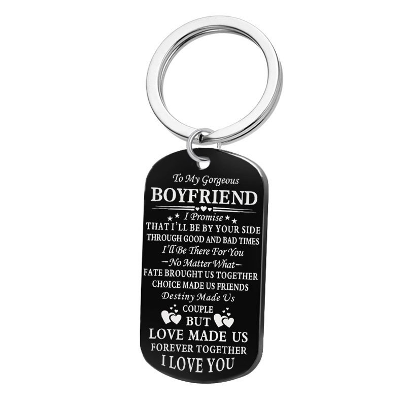 Llavero negro para novio.