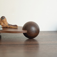 Plateau sur pied en bois Art Déco, plateforme d'exposition artisanale, haut-parleurs décoratifs, maison, bureau, vente en gros, logo personnalisé, taille, résistant à la chaleur
