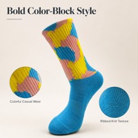 Chaussettes de sport pour hommes en coton respirant amusantes pour toutes les saisons