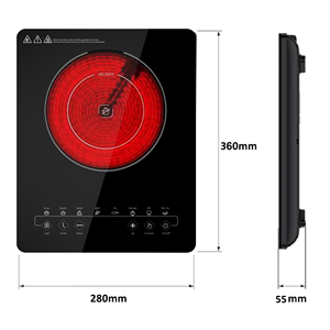 Cocina infrarroja de un solo quemador portátil de 2000W 2200W para barbacoa doméstica con <span class=keywords><strong>enchufe</strong></span> - Product Image 6