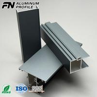 Perfil de Extrusión de Aluminio 6063, Perfiles de Aluminio para Ventanas, Mecanizado CNC, Recubrimiento en Polvo