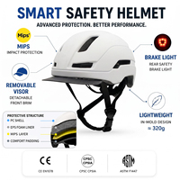 Casco de Ciclismo al por Mayor, OEM, Logotipo Personalizado, CE, Casco Inteligente para Ciclismo, Molde Privado, Visera Delantera Desmontable, Casco para Adultos