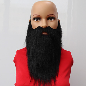 Barbe de Père Noël, taille unique, blanche, synthétique, accessoire de costume pour cosplay, fête, spectacle - Product Image 4
