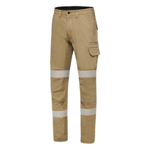 Pantalon cargo en toile extensible pour homme avec plusieurs poches utilitaires et tissu durable pour le travail quotidien et l'extérieur - Product Image 1
