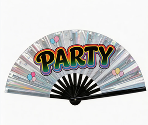 Abanico de mano grande personalizado para rave con varillas de bambú de 33 cm, abanico de Kung Fu, abanico plegable de tela para danza pop - Product Image 3