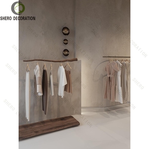 Cabine d'essayage moderne de luxe en métal pour boutique de vêtements, avec rideau, présentoirs contemporains de luxe pour vêtements - Product Image 3