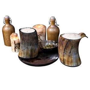 แก้วเบียร์ทำมือจากเขาควาย แก้วดื่มจากเขาธรรมชาติ ของตกแต่งบาร์ที่บ้าน - Product Image 4