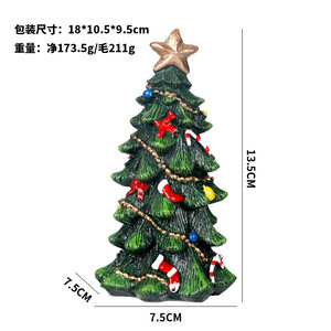 Factory Wholesale Cross-Border <b>Christmas</b> Decorations <b>Mini</b> Ins Style Resin <b>Christmas</b> <b>Tree</b> Ornament for Tabletop Party Decor - Product Image 2