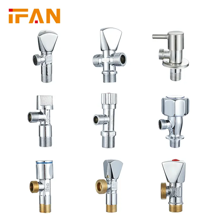 IFAN OEM ODM sıhhi Tri açılı vana 2 yolları 3 yolları pirinç çekirdek 1/2 "3/4" açı Stop vana tuvalet banyo için pirinç açılı vana açılı vana