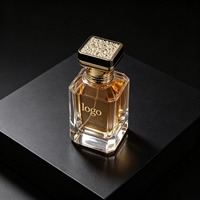 Flacon de parfum en verre carré de luxe pour femmes, personnalisé avec votre marque, 30 ml, 50 ml, 100 ml, avec bouchon