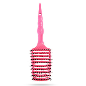 Brosse à rouleaux en poils de sanglier rose, grande taille, pour un coiffage lisse, usage domestique - Product Image 3