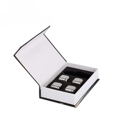 Meilleures ventes : Ensemble de pierres à whisky réutilisables en acier inoxydable de forme carrée, personnalisables avec logo, écologiques, pour fêtes et bars