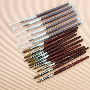 50% Kolinsky Acrylic <b>Nail</b> Brush Red Wood Handle Professional Brush for <b>Nail</b> <b>Extension</b> Manicure - Product Image 4