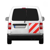 Panneau de signalisation réfléchissant rouge et blanc pour l'Italie et l'Espagne-Matériau réfléchissant en sergé certifié CE pour voitures et vélos