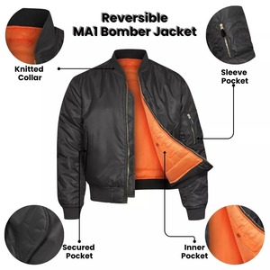 Pakistan fabricant Style décontracté hiver Bomber veste hommes doudoune fermeture éclair imperméable couleur unie personnalisable XL - Product Image 3