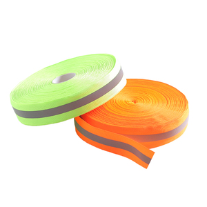 Nhà Máy Giá phản quang <span class=keywords><strong>Webbing</strong></span> băng đàn hồi khả năng hiển thị cao dây đeo phản quang cho an toàn đường bộ quần áo 5cm băng phản chiếu - Product Image 1