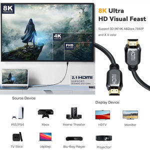 Vente en gros de câble HDMI 120 de résolution 8K 60HZ <span class=keywords><strong>4K</strong></span> 2.1 HZ pour les téléviseurs <span class=keywords><strong>Sony</strong></span> Ps5 Xbox Gaming Monitor - Product Image 6